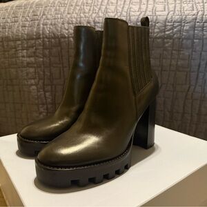 ANTONIO MELANI Dark Olive Heeled Boots
